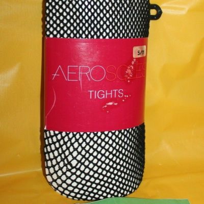 Aerosoles Black Fishnet Tights Stockings Size Small/Medium Nylon Lycra